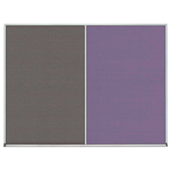 Single Door Radius Corkboard, 18"x24", Sat, UV7000RC-SATIN-DBURGU